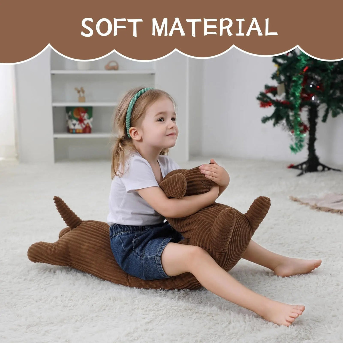 Lifelike Dachshund Plush Pillow with Long Shape for Sofa Decor and Gifting