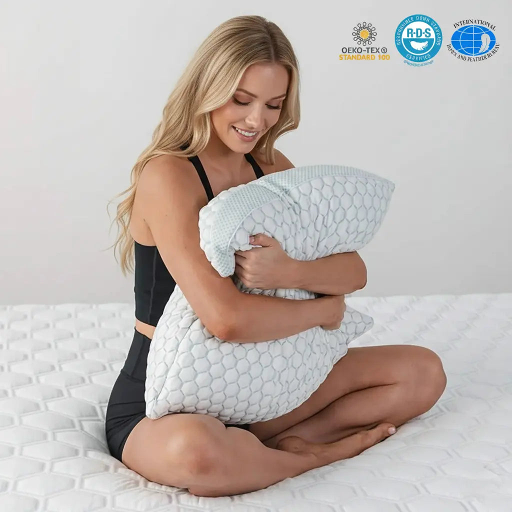Cooling Shredded Memory Foam Pillow with Adjustable Firmness for Side, Back and Stomach Sleepers