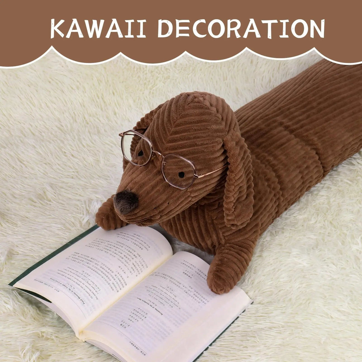Lifelike Dachshund Plush Pillow with Long Shape for Sofa Decor and Gifting