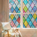 Rainbow Holographic Window Privacy Film with Static Cling Design for Decorative UV Light Blocking
