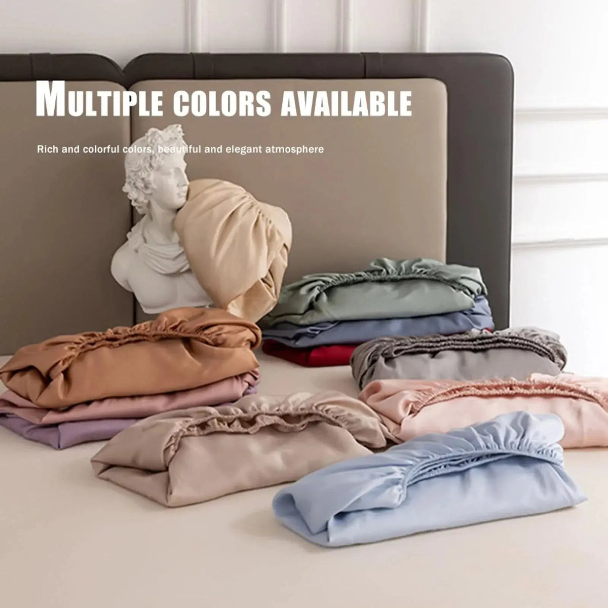 Bamboo Cooling Fitted Sheet with Deep Pocket and Smooth Weave for Everyday Bedding