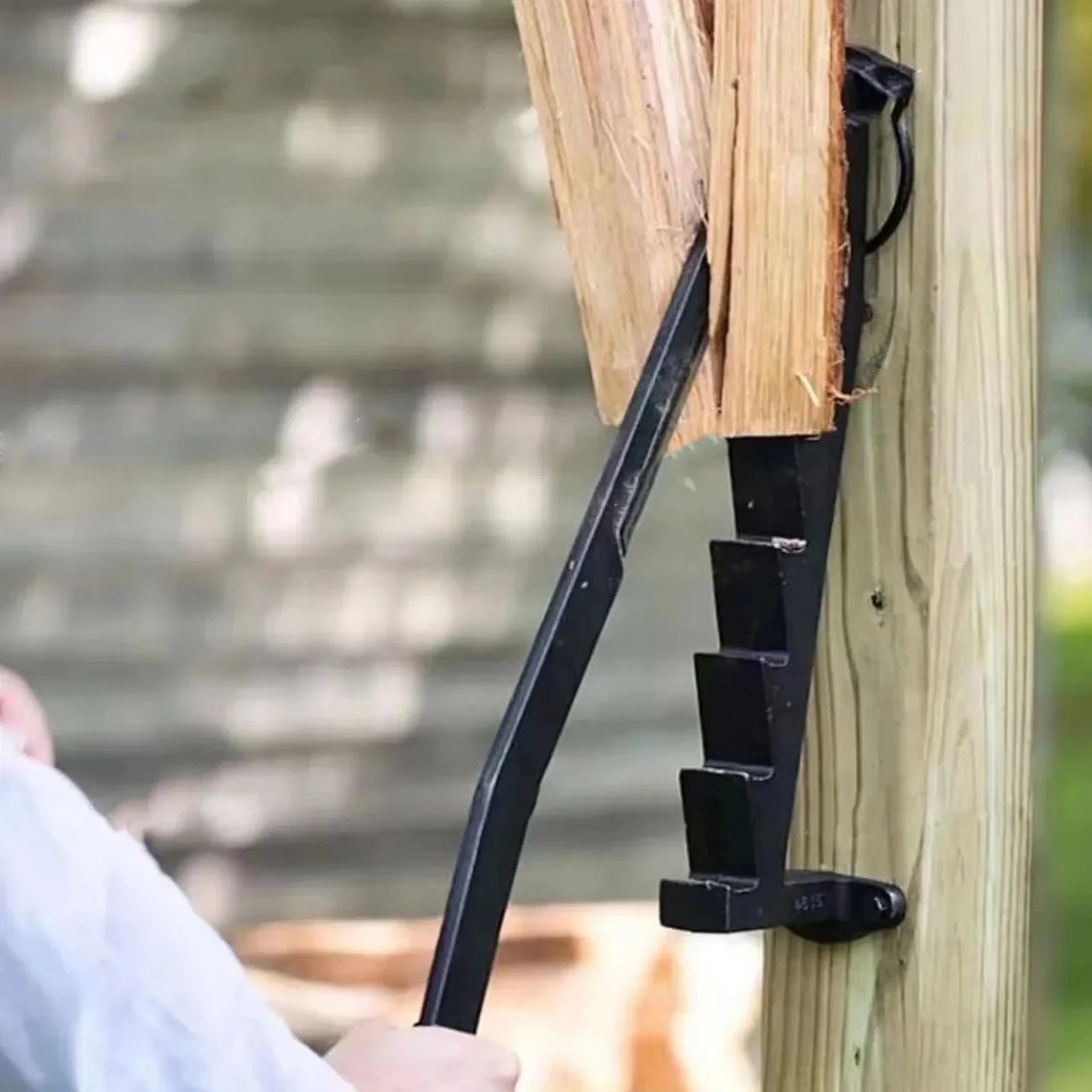 WoodMount Wall-Mounted Kindling Splitter - Quick, Safe Firewood Prep