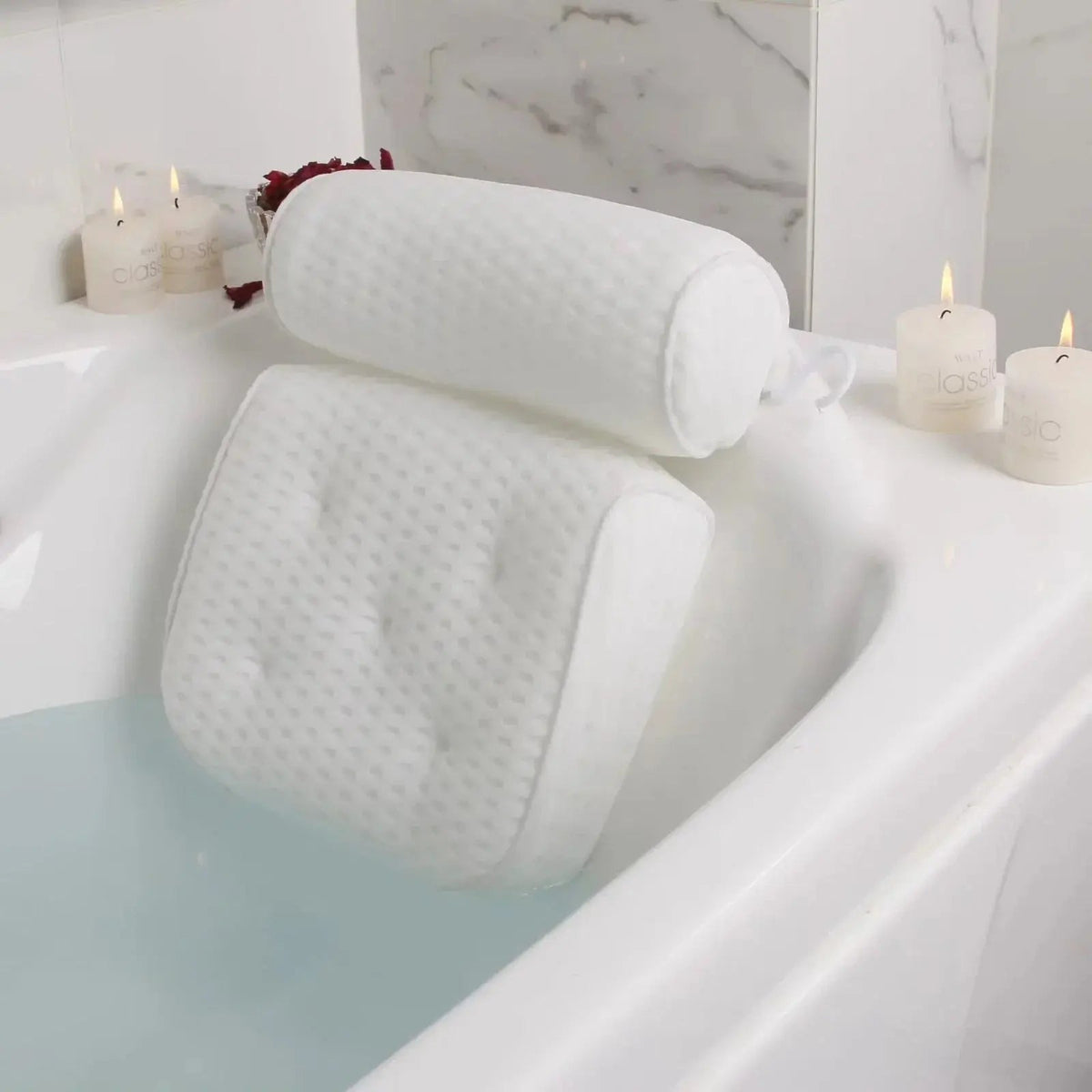 Spa Bathtub Pillow with Anti-Slip Suction Cups for Comfortable Soaking and Tub Use