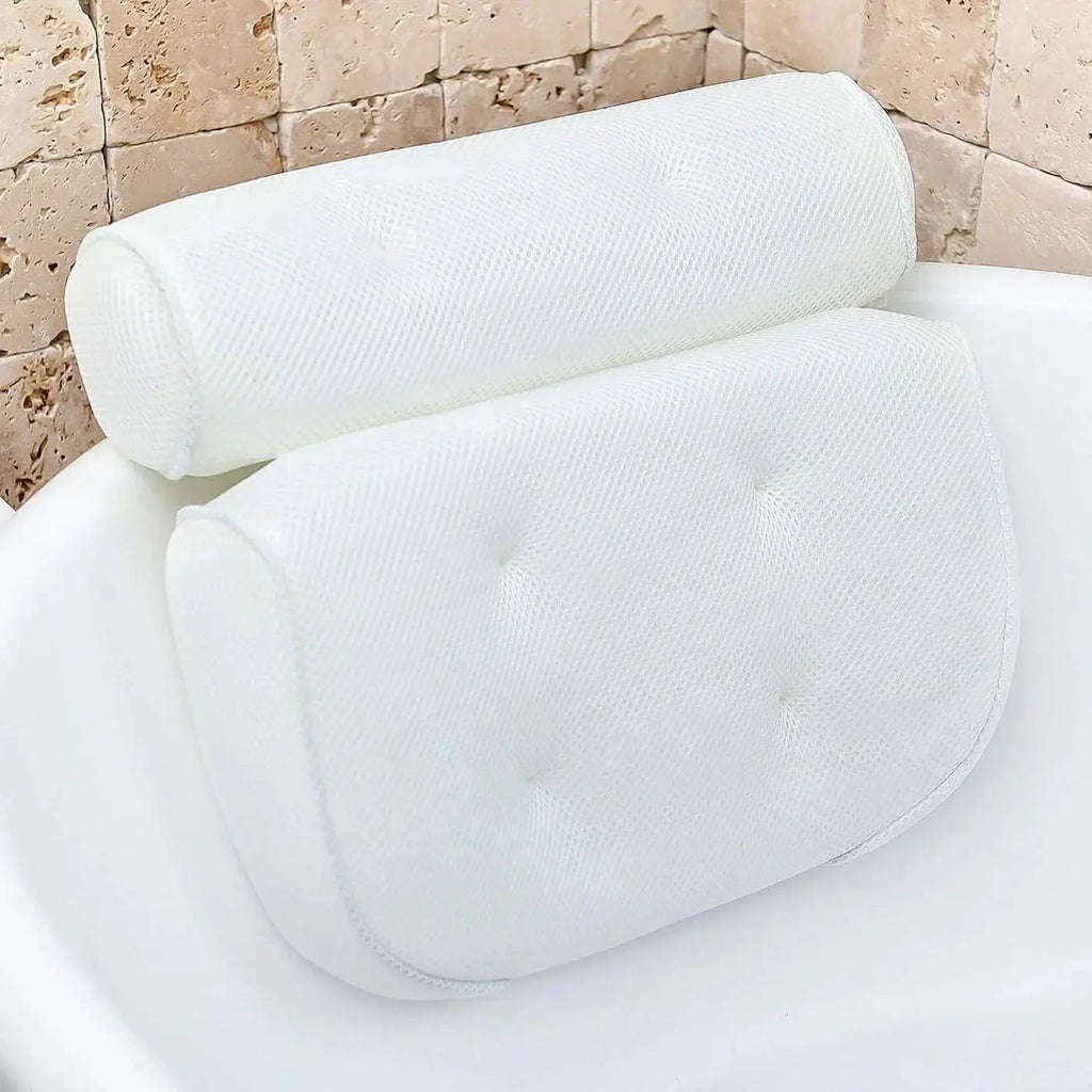 Spa Bathtub Pillow with Anti-Slip Suction Cups for Comfortable Soaking and Tub Use
