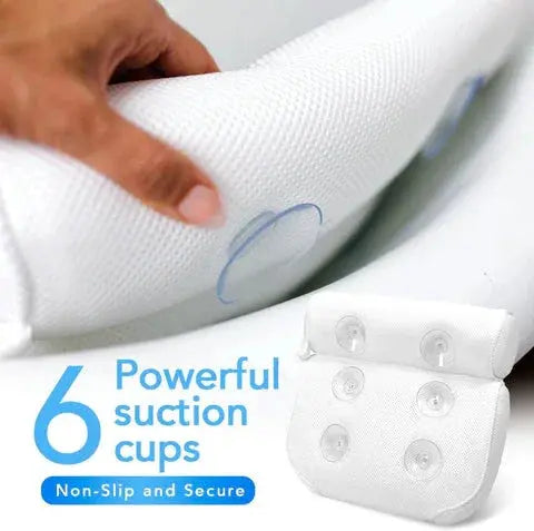Spa Bathtub Pillow with Anti-Slip Suction Cups for Comfortable Soaking and Tub Use