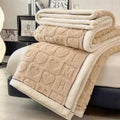 Love Taffu Multifunctional Solid-Color Blanket with Soft Microfiber Texture for Cozy All-Season Home Styling