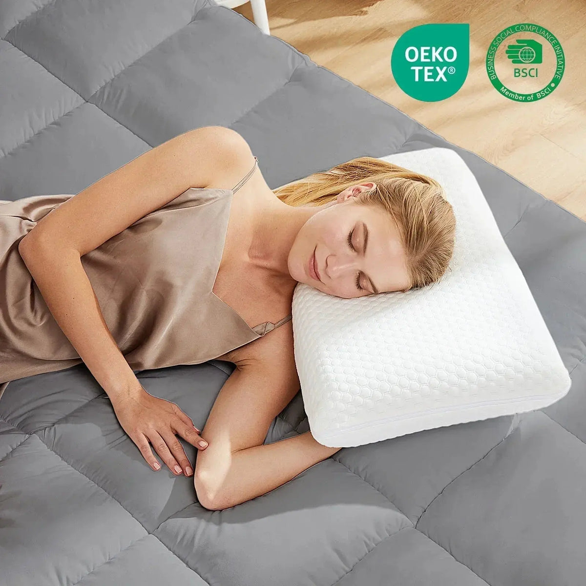 Ventilated Memory Foam Comfort Cushion with Breathable Design and Removable Washable Cover for Soft, Supportive Everyday Rest