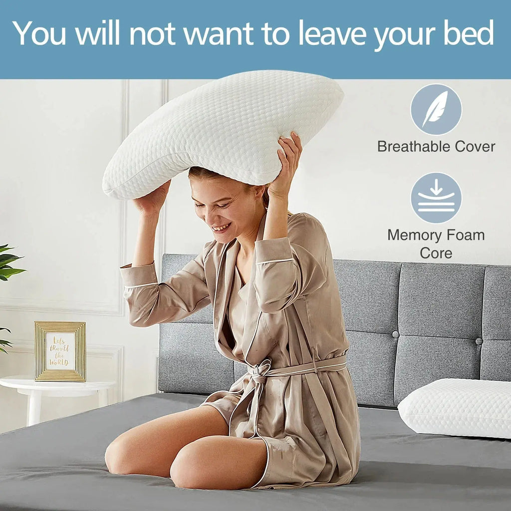 Ventilated Memory Foam Comfort Cushion with Breathable Design and Removable Washable Cover for Soft, Supportive Everyday Rest