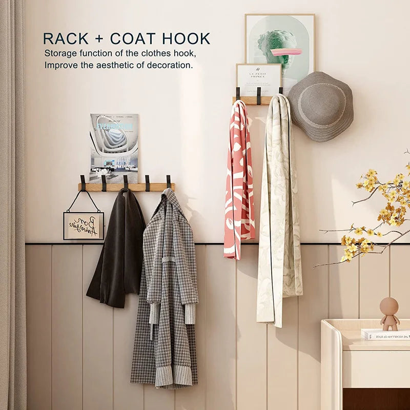 Nordic Wall-Mounted Coat Rack — Sleek, Space-Saving Organizer for Your Entryway