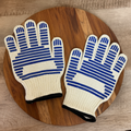 Heat Resistant Silicone Gloves with Five Finger Grip and Anti Slip Design for BBQ Baking and Cooking