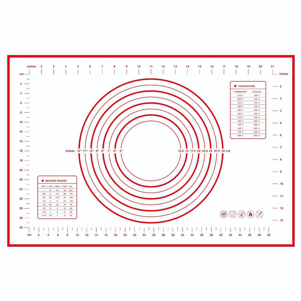 Silicone Baking Mat Non Stick Heat Resistant Surface for Dough Rolling Baking and Kneading Use