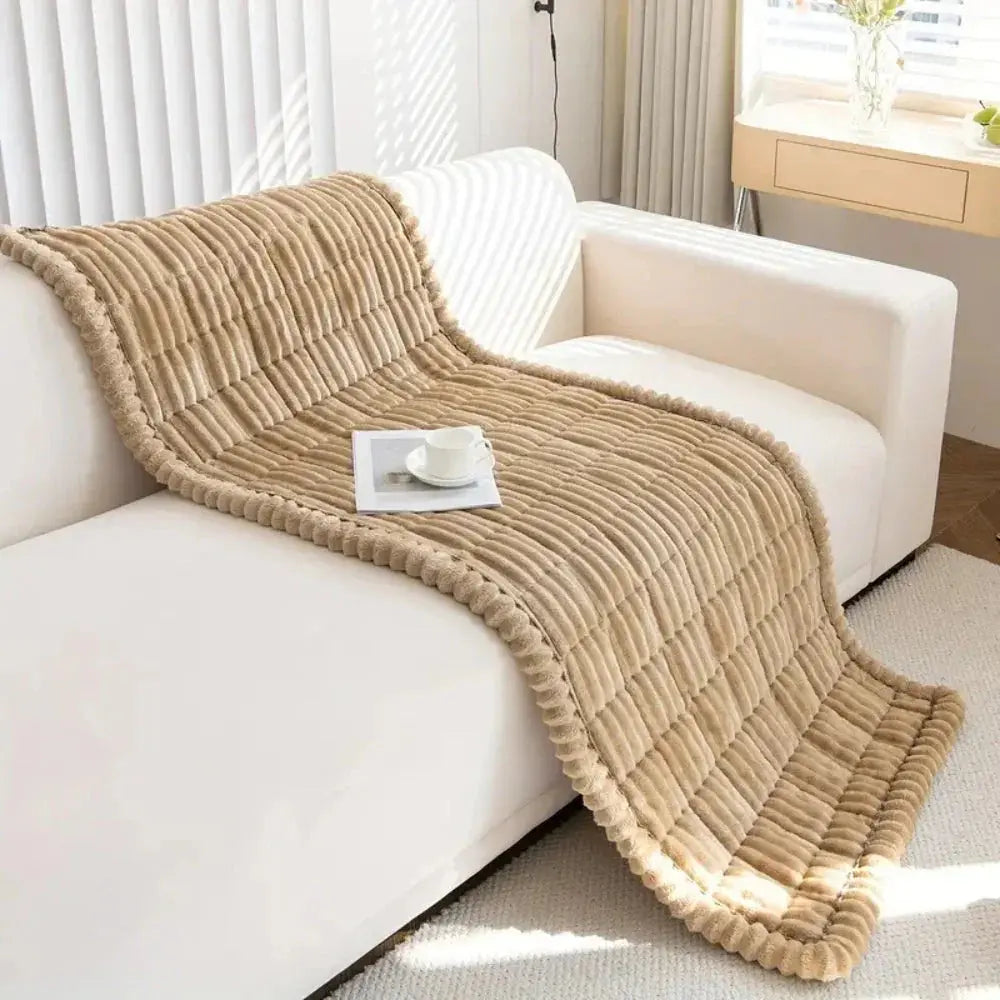 Elastic Jacquard Sofa Slipcover with Frill Design for Stretchable 3-Seater Couch and Chair Coverage