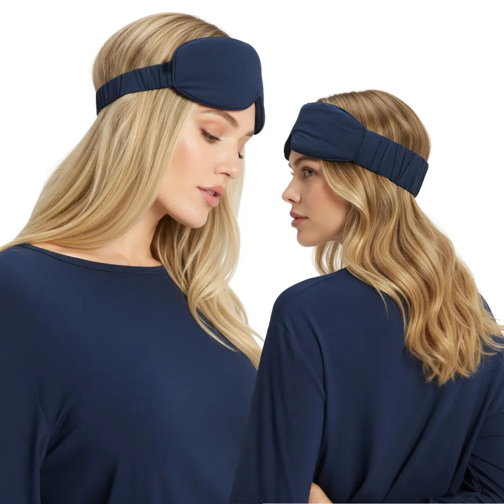 Bamboo Sleep Mask with Adjustable Strap and Light Blocking for Travel and Rest