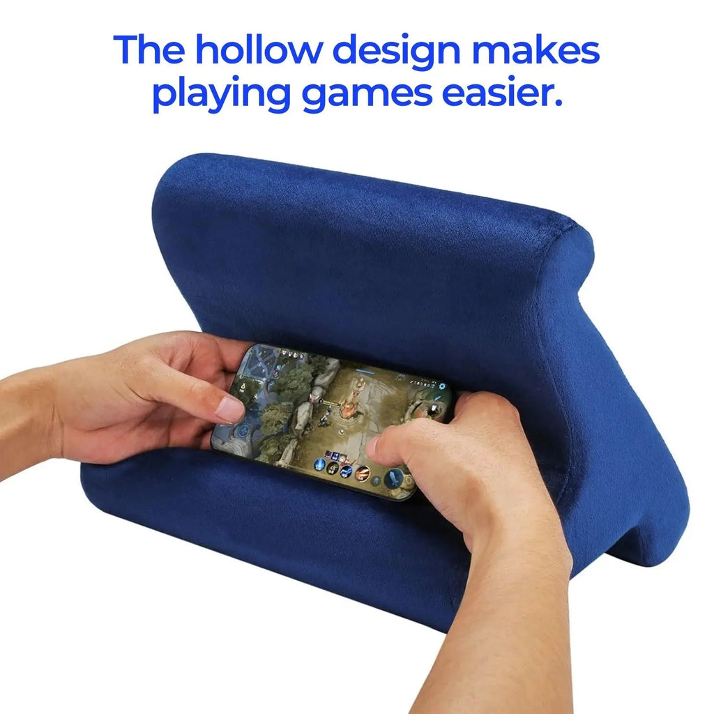 Multi Angle Tablet Holder Cushion Stand with Net Pocket for Reading and Viewing