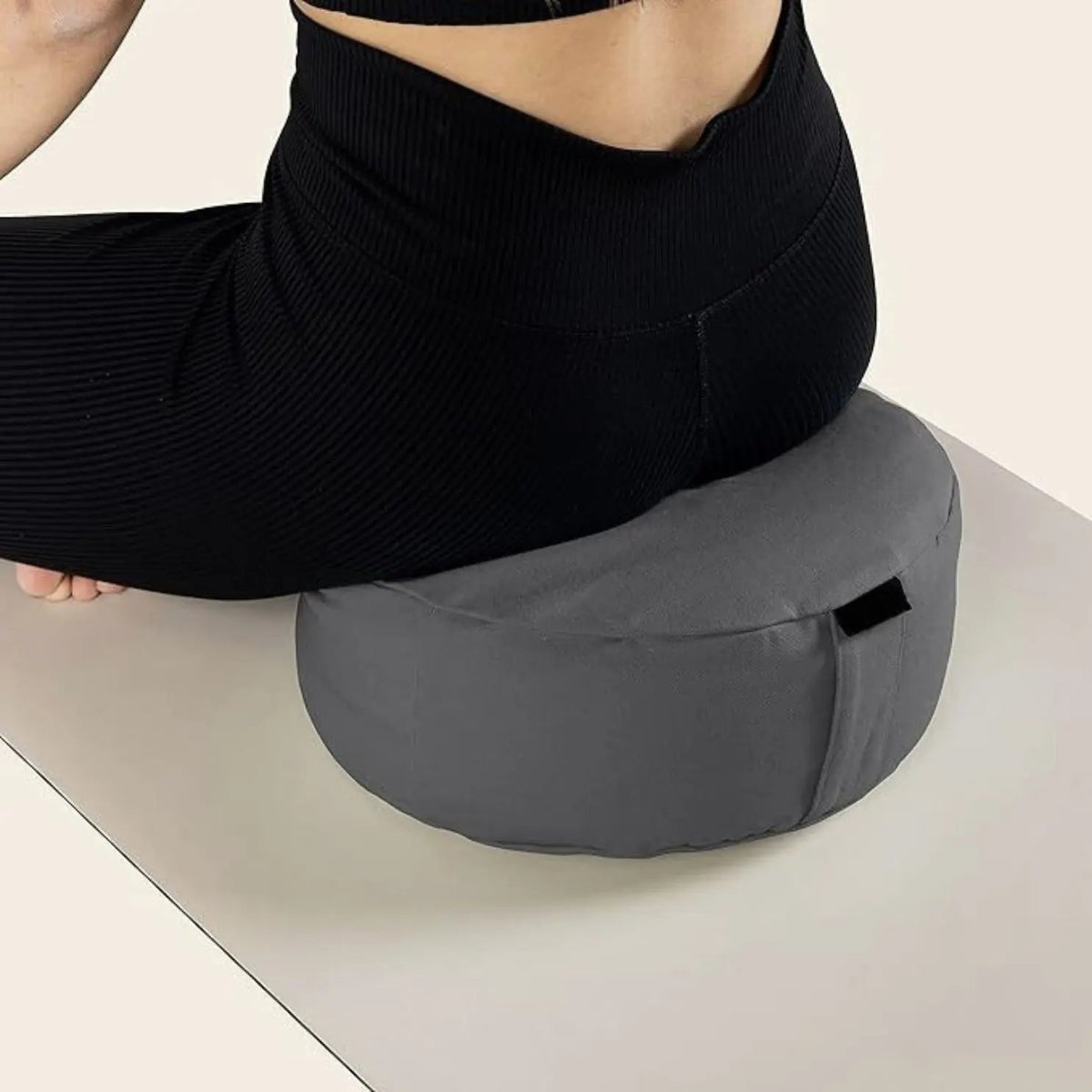 Zafu Meditation Seat Cushion with Removable Cotton Cover and Memory Foam Core for Yoga and Floor Sitting
