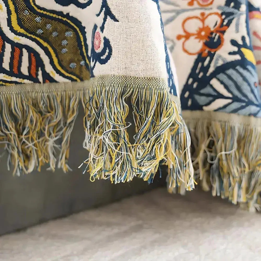 All-Cotton Gauze Fringed Towel Blanket with Lightweight Breathable Design for Single or Double Use