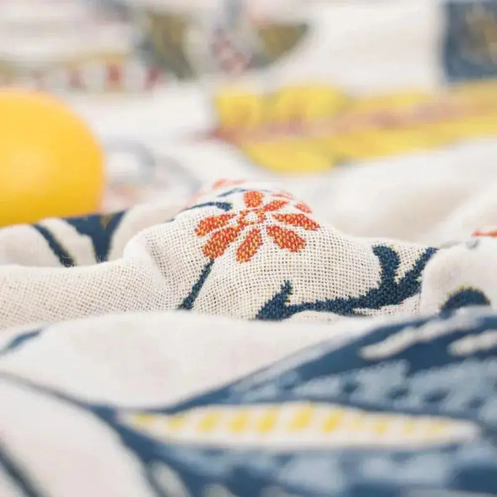 All-Cotton Gauze Fringed Towel Blanket with Lightweight Breathable Design for Single or Double Use