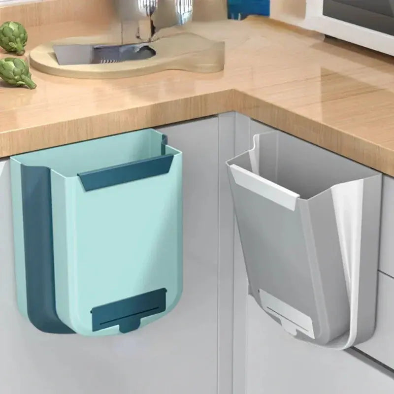 Foldable Wall Mounted Trash Bin for Kitchen Bathroom
