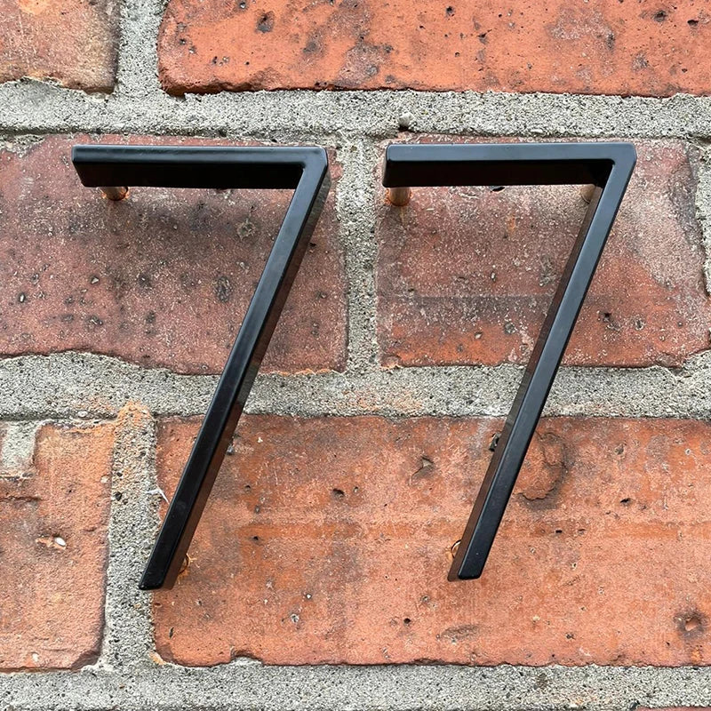 6 Inch Stainless Steel House Number with Floating Mount Design and Black Coating for Address Display and Mailbox Use