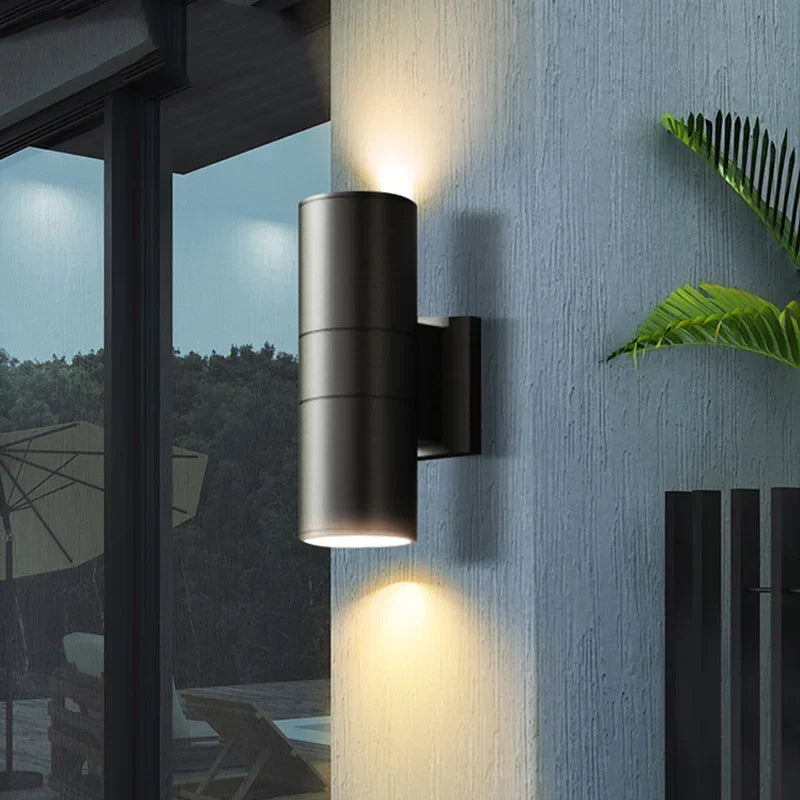 Sleek Modern Up & Down Outdoor Wall Light