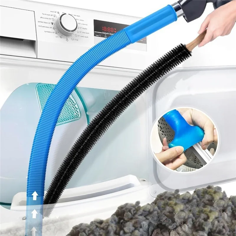 Dryer Vent Cleaner Kit with Lint Brush and Vacuum Hose Attachment, Includes Generation Tubes for Laundry Maintenance (Included Generation Tube &