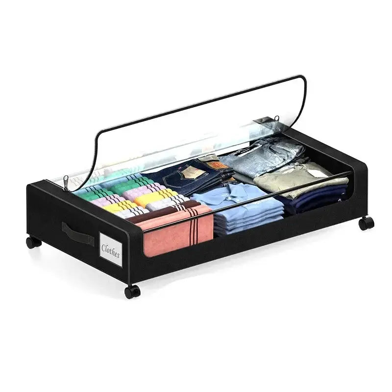 Rolling Under Bed Storage Drawer with Wheels for Clothes