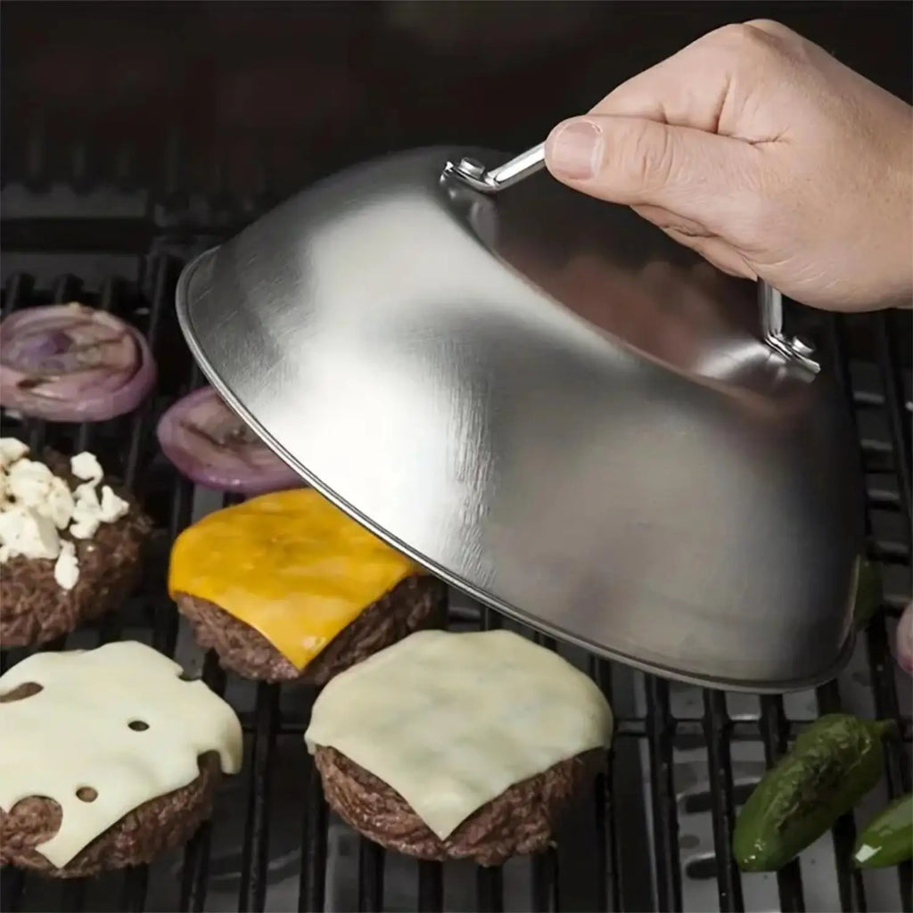 Stainless Steel Griddle Dome Cover Burger Melting Dome for Flat Top Grill BBQ Cooking
