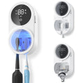 Wall Mounted Smart Toothbrush Holder with Air Drying and Rotating Cover Design for Bathroom Organization