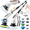 Electric Rotating Floor Scrubber Rechargeable Cleaning Brush with 9 Heads Dual Speed for Bathroom Kitchen and Floor Use