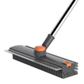 Long Handled Floor Scrub Brush with Squeegee Design for Bathroom Tile and Floor Cleaning