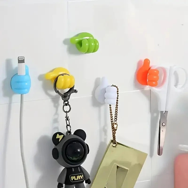 10Pcs Cable Organizer Clips with No Drill Adhesive Plastic Hooks for Charging Cables and Cord Storage