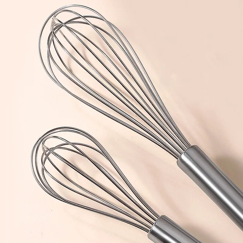 Handheld Stainless Steel Egg Beater Whisk for Baking, Mixing, and Beating Eggs or Milk, Multifunctional Kitchen Utensil