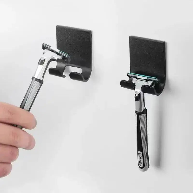 Razor Holder Hook with Heavy Duty Self Adhesive Stainless Steel Design for Bathroom and Kitchen Organization