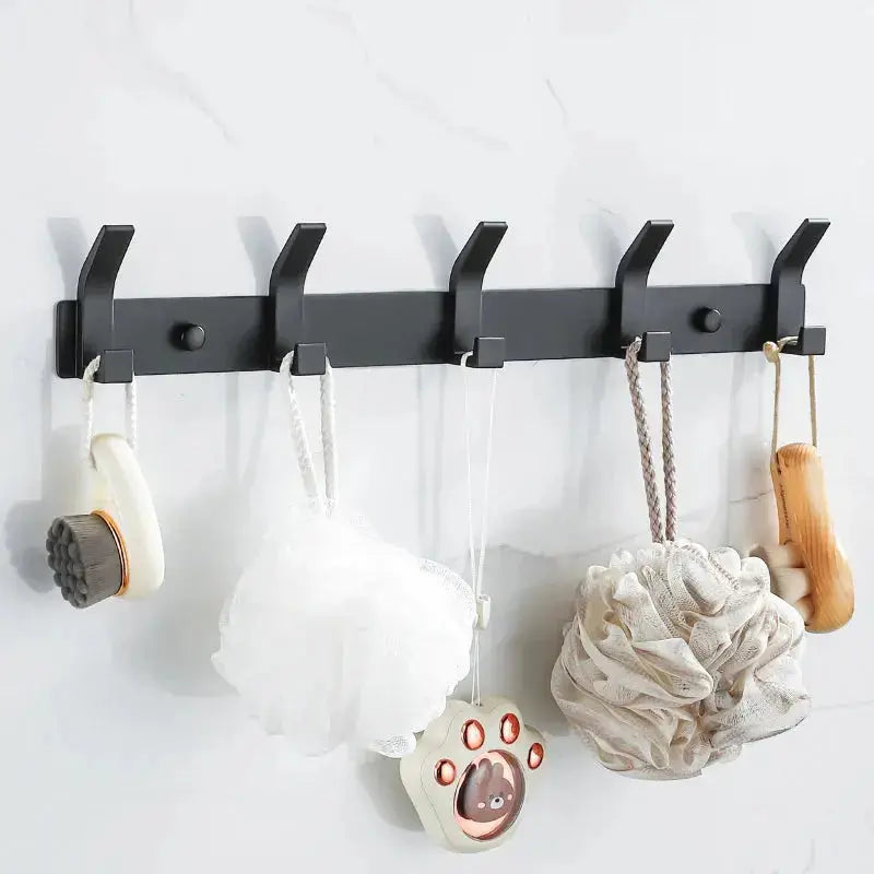 Wall Mounted Coat Rack with Heavy Duty Metal Double Hooks for Entryway Bathroom and Closet Storage