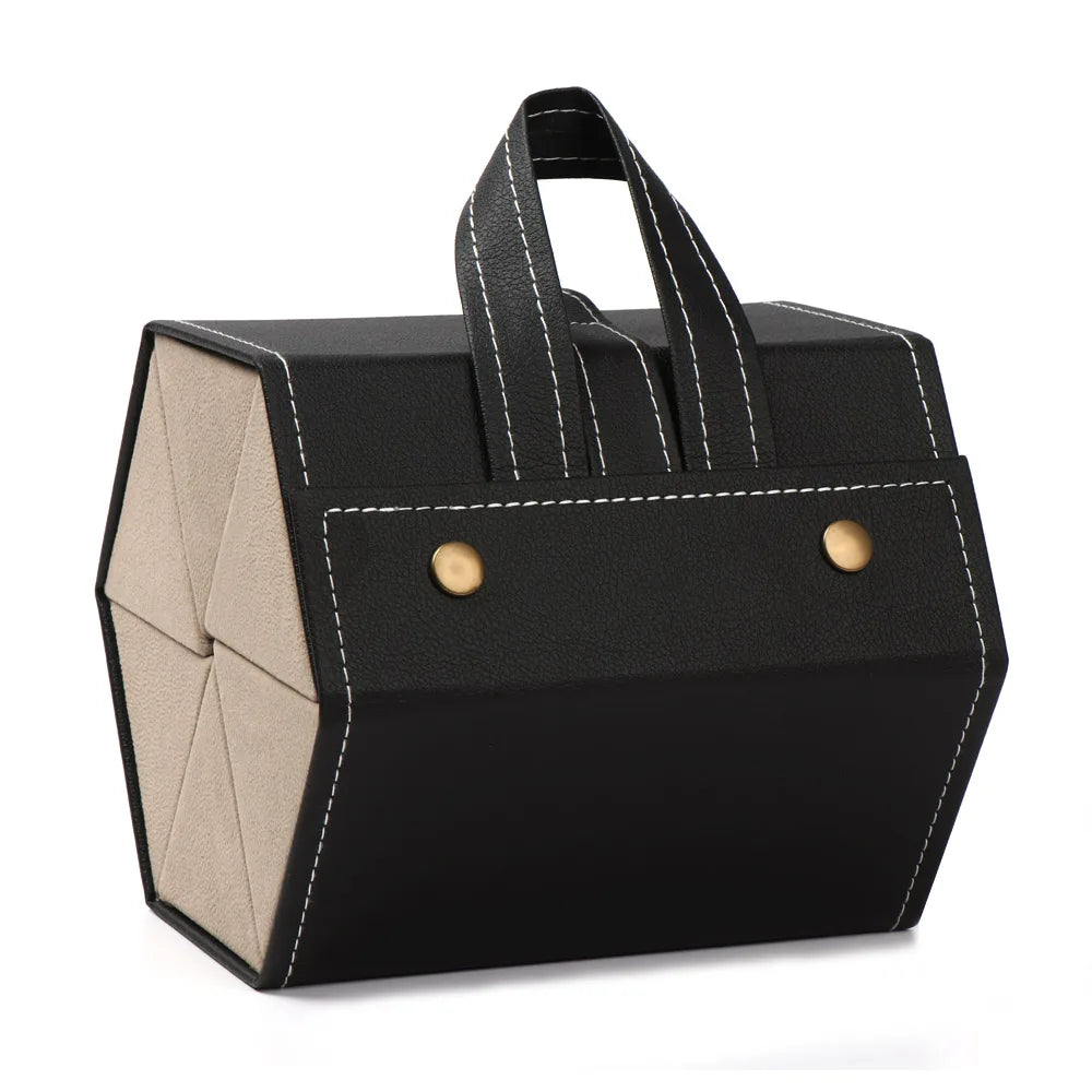 Multi Slot Glasses Organizer with PU Leather Roll Up Storage Design for Travel Eyewear Organization