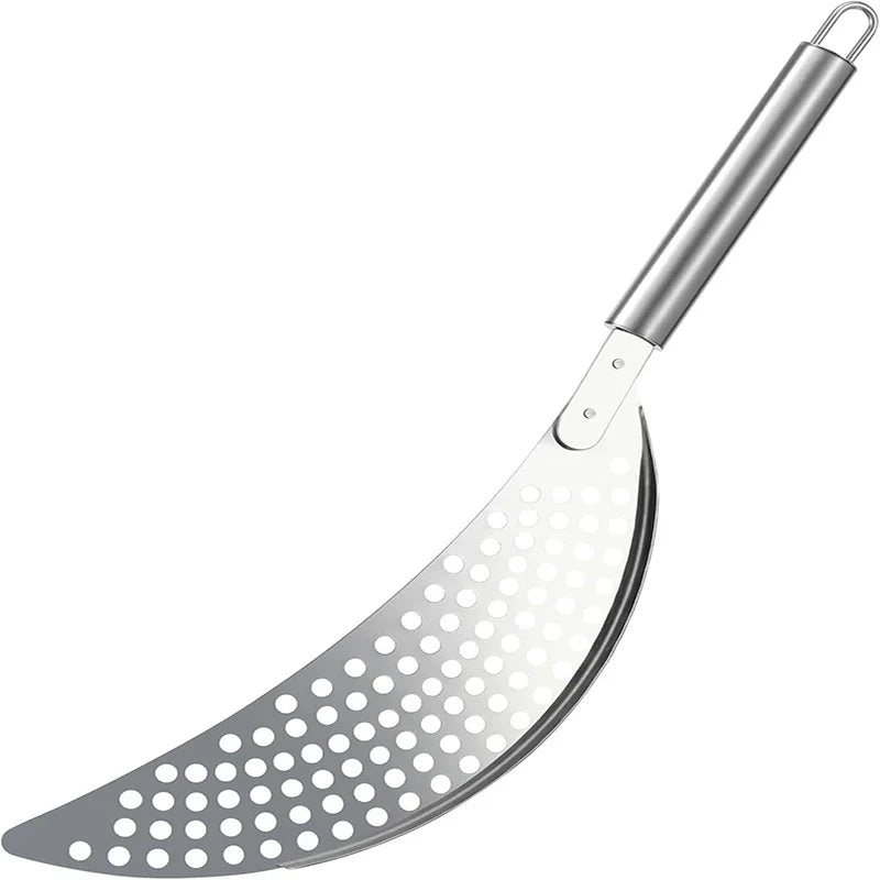 Stainless Steel Pot Strainer Set with Moon and Double Handle Designs for Pasta Rice and Stock Draining