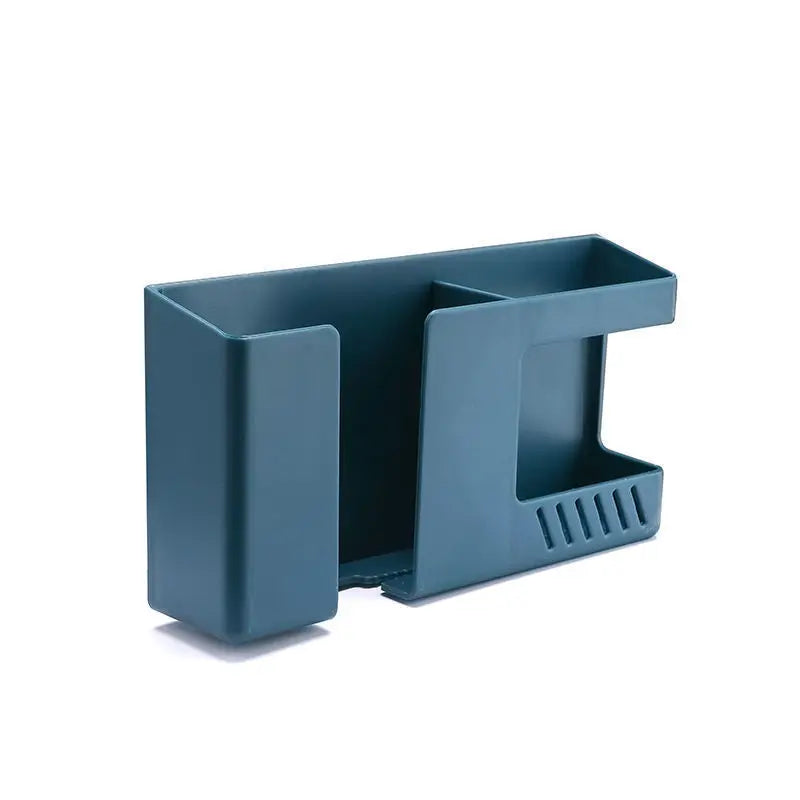 Wall-Mounted Shelf with Adhesive Backing and Charging Port for Bedside Bathroom Kitchen and Office Storage