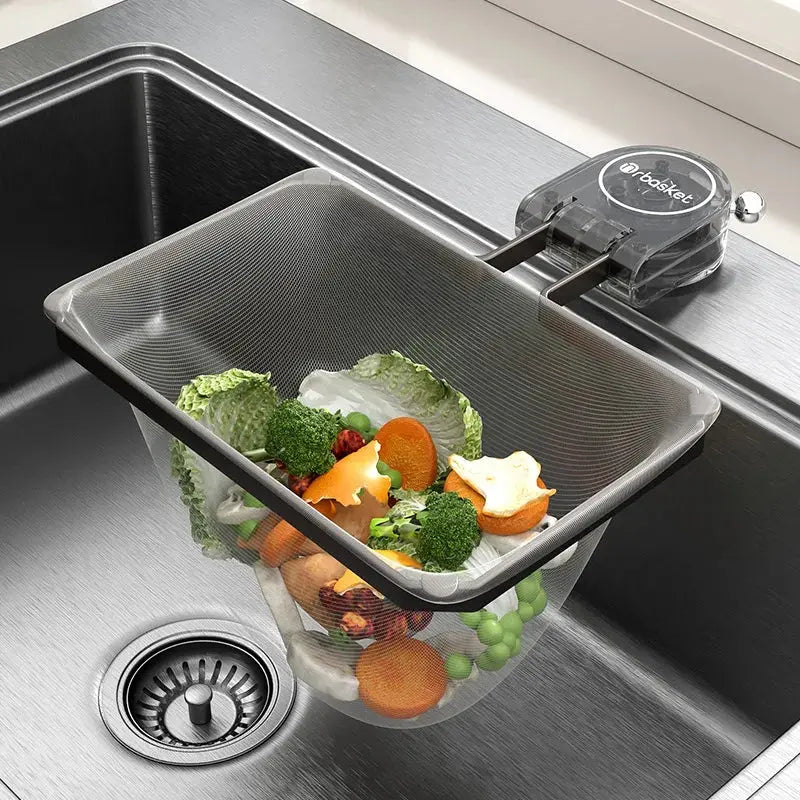 Kitchen Sink Filter Holder Disposable Food Waste Strainer (1 Pcs Drain Rack + 50 Pcs Filter)