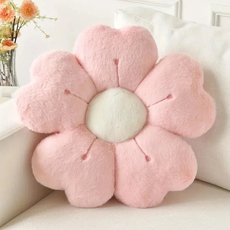 Flower-Shaped Plush Decorative Cushion with Soft Throw-Pillow Design for Sofa, Chair, and Floor Styling