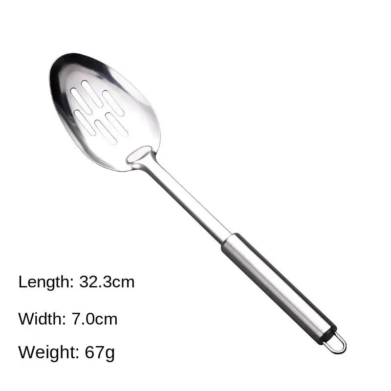 Stainless Steel Wok Spatula Set with Long Handle Rice Spoon and Ladle Cooking Tools