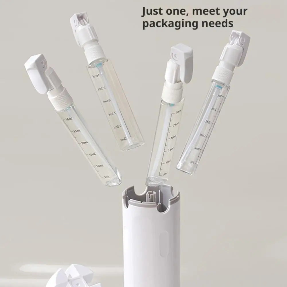 4 In 1 Travel Dispenser Bottle with Leakproof Refillable Design for Toiletry and Cosmetic Storage