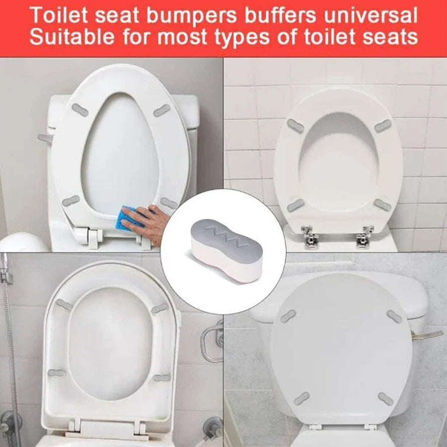 Universal Toilet Seat Protector Pads with Non-Slip Adhesive, Cushioned for Bidets, Elderly, Pregnancy, and Bathroom Safety