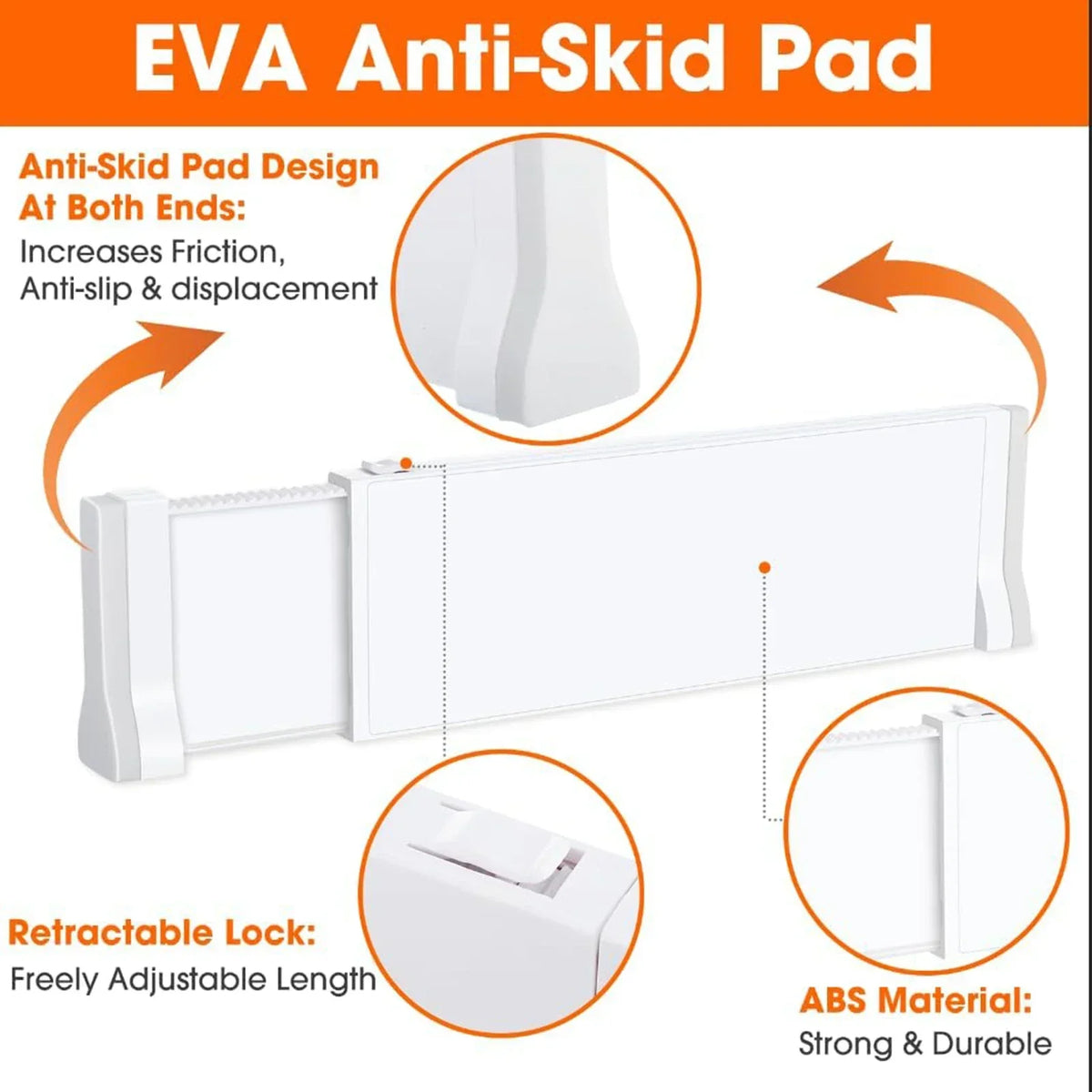 2Pcs Adjustable Drawer Dividers with Expandable Separator Design for Clothes and Home Storage Organization