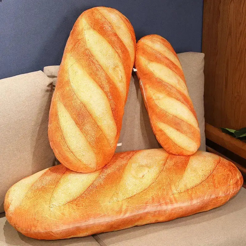 Simulation Bread Plush Pillow with Soft Stuffed Design for Sofa Decor and Gifting