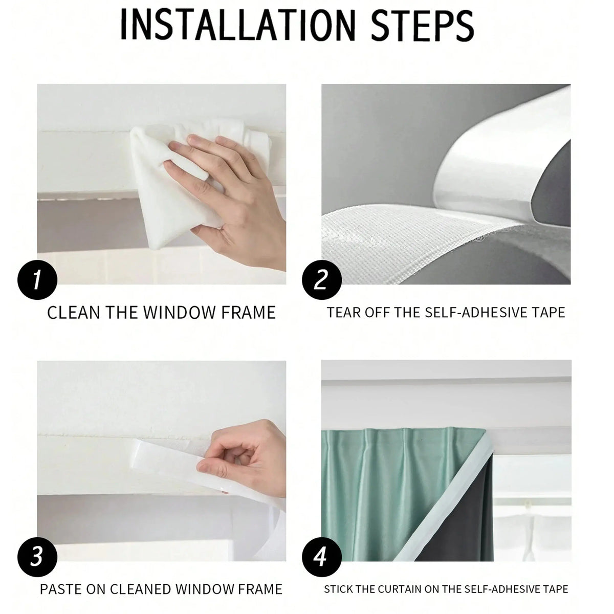 Eco-Friendly Polyester Full Blackout Velcro Sun Shield Curtain with UPF100 Protection for Light Control and Seasonal Use