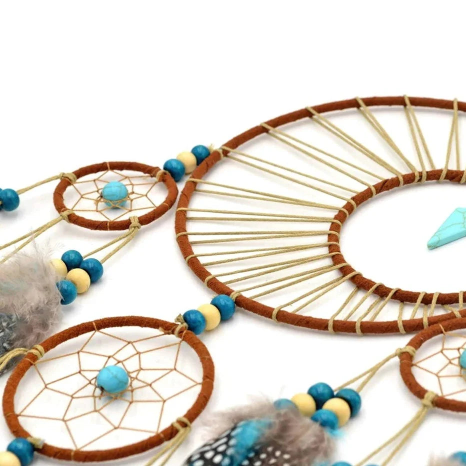Handmade Boho Dream Catcher Wind Chime Wall Hanging for Bedroom Wedding Decor and Gift Use
