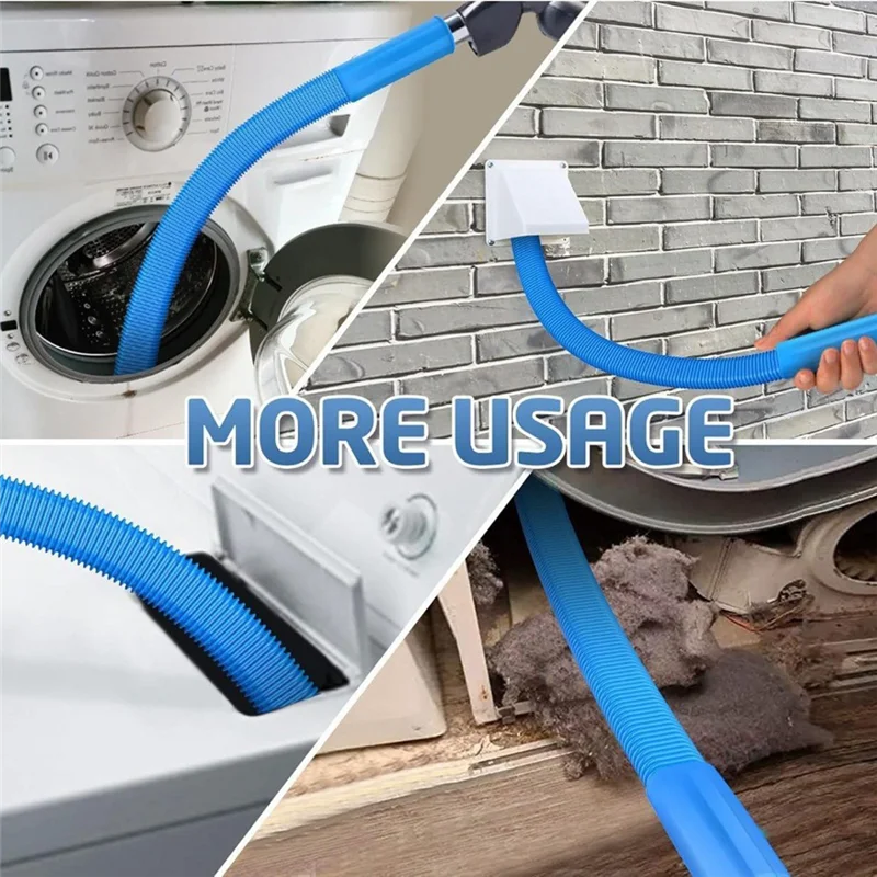Dryer Vent Cleaner Kit with Lint Brush and Vacuum Hose Attachment, Includes Generation Tubes for Laundry Maintenance (Included Generation Tube &