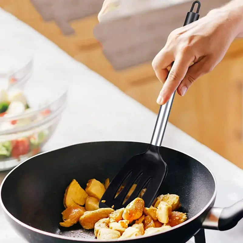 2 Pieces of Heat Resistant Silicone Spatula Set Non Stick Cooking Turner Kitchen Tools