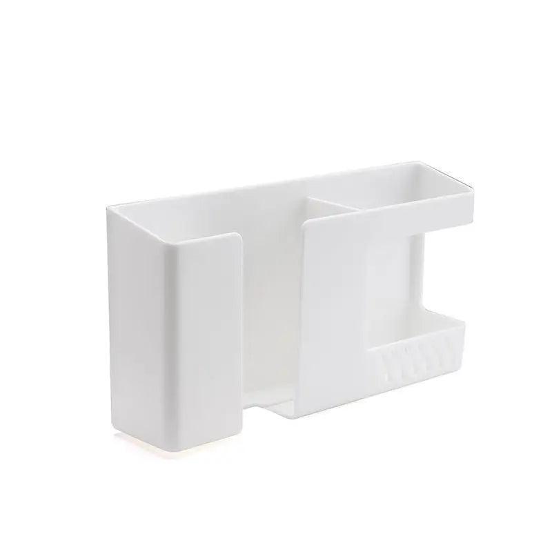 Wall-Mounted Shelf with Adhesive Backing and Charging Port for Bedside Bathroom Kitchen and Office Storage