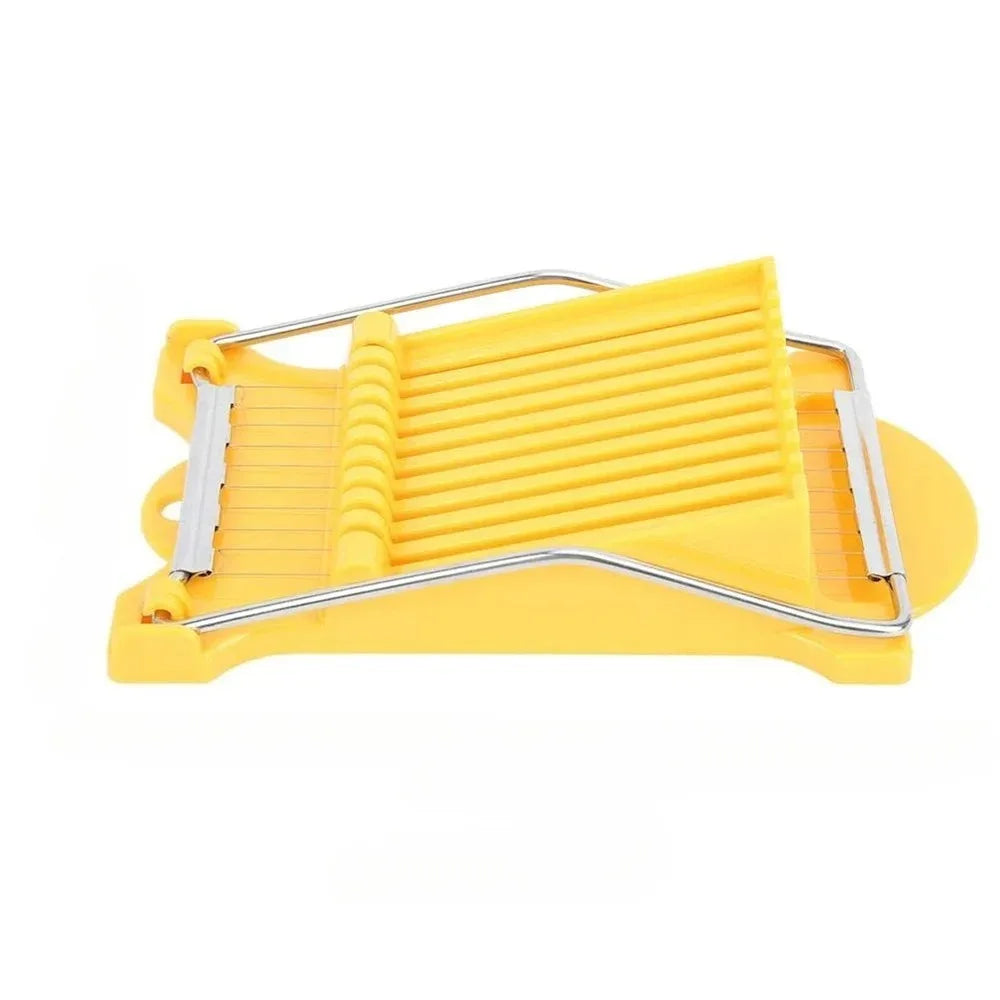 Luncheon Meat Egg Cutter with Plastic Base and Multi Food Cutting Design for Eggs Cheese Fruit and Luncheon Meat